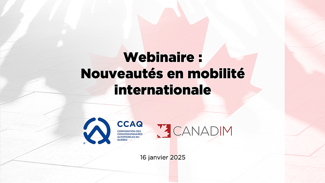 Webinaire : Nouveautés en mobilité internationale (avec CANADIM)